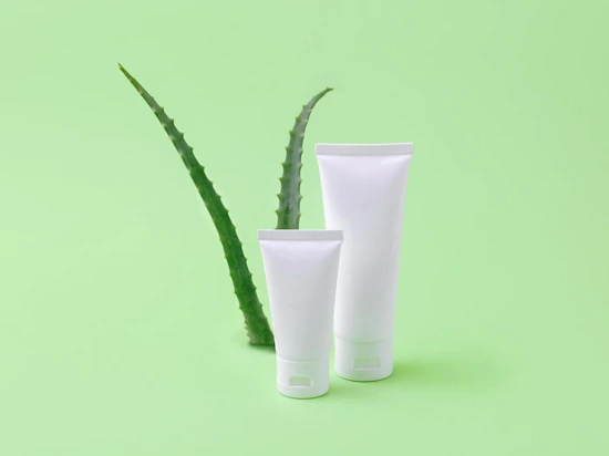 Cosmetic tubes gel made from natural aloe vera extracts.