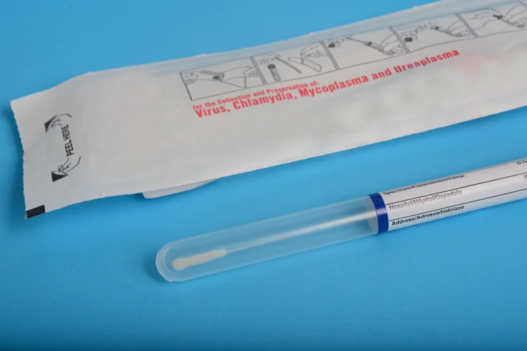 Swab kit used to collect a sample from the infected area to test for chlamydia.
